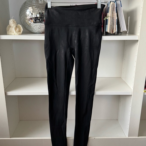 SPANX Black Faux Leather Leggings - Picture 5 of 6
